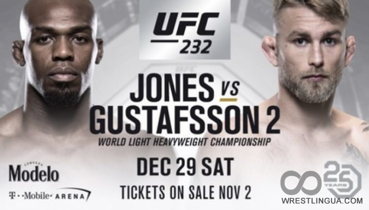 Прямая трансляция UFC 232 Джонс vs Густафссон