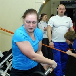Тренировка женской сборной России по борьбе