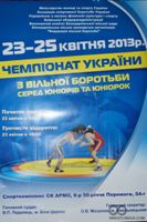 Результаты Чемпионата Украины-2013 по вольной борьбе среди юниоров