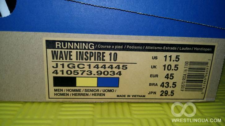 Продам мужские кроссовки Mizuno Men's Wave Inspire 10. Оригинал