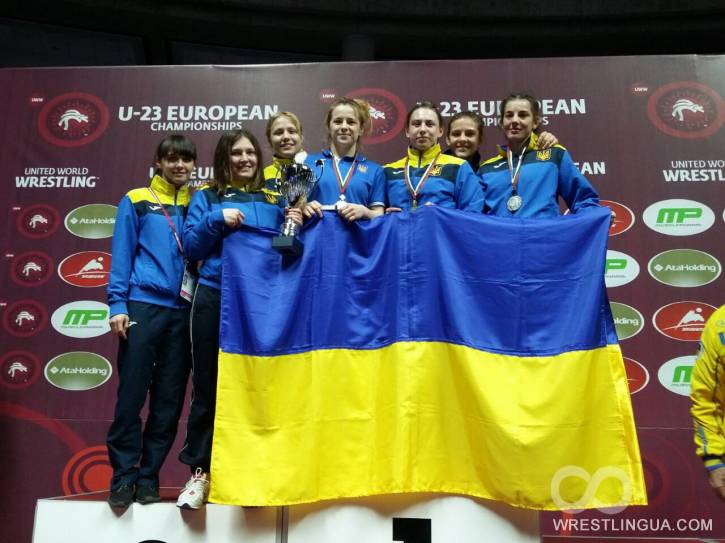 Женская Сборная Украины по вольной борьбе U-23 выиграла Чемпионат Европы-2016, россиянки вторые. + Фото.