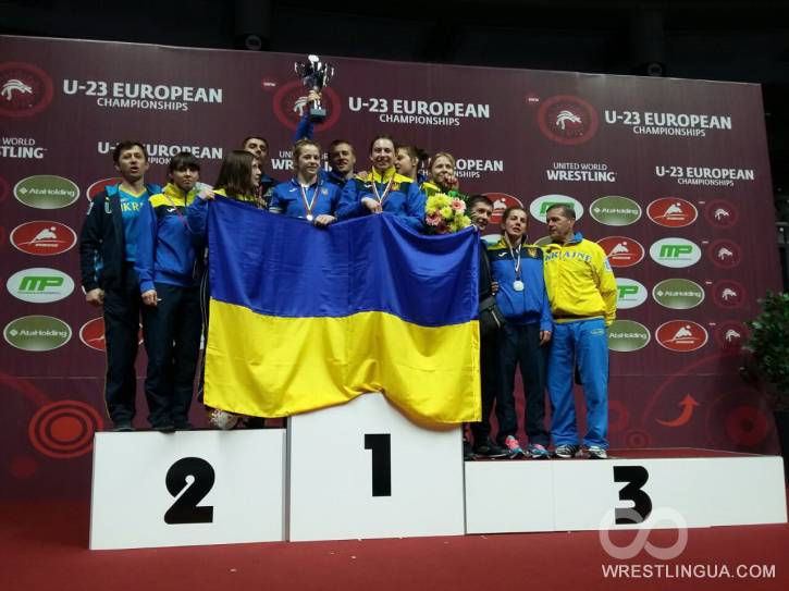 Женская Сборная Украины по вольной борьбе U-23 выиграла Чемпионат Европы-2016, россиянки вторые. + Фото.