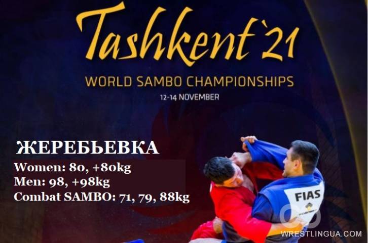 САМБО, жеребьевка Чемпионата мира-2021 в Ташкенте. Турнирные сетки, протоколы на 14-е ноября. В/к: 98, +98кг у мужчин и 80, +80кг у женщин. Боевое САМБО 71, 79, 88кг.