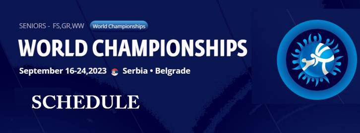 Чемпіонат Світу з вільної, греко-римської та жіночої боротьби, програма, розклад змагань в Белграді. Відбір на Олімпійські ігри в Парижі 2024.
